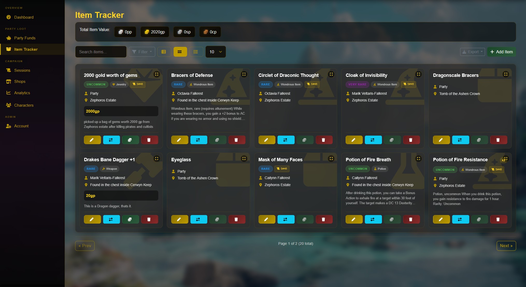 Item Tracker